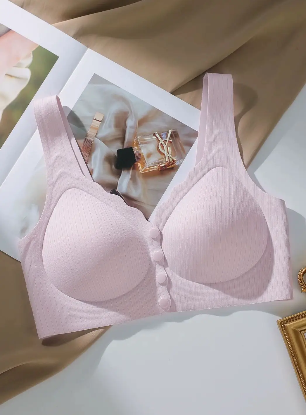 New Style Push-Up Bra with Front Buckle & Steel Ring — feature 4