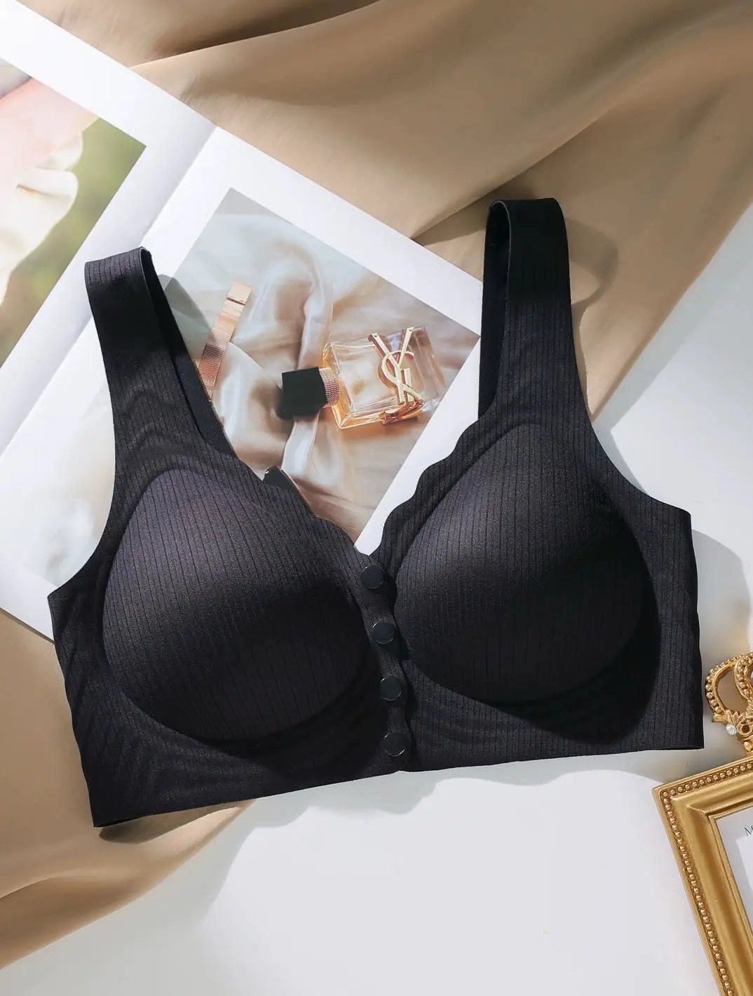 New Style Push-Up Bra with Front Buckle & Steel Ring — feature 7