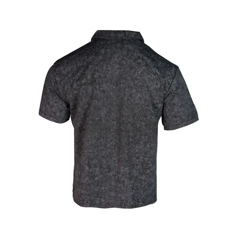 Men's Green Lapel T-Shirt Short Sleeve Retro Wash — feature 10