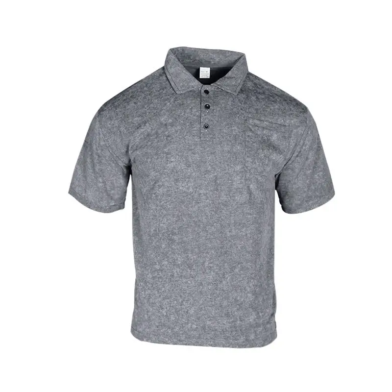 Men's Green Lapel T-Shirt Short Sleeve Retro Wash — feature 32