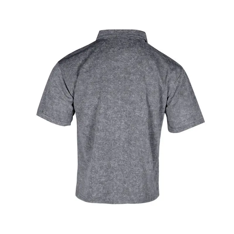Men's Green Lapel T-Shirt Short Sleeve Retro Wash — feature 33