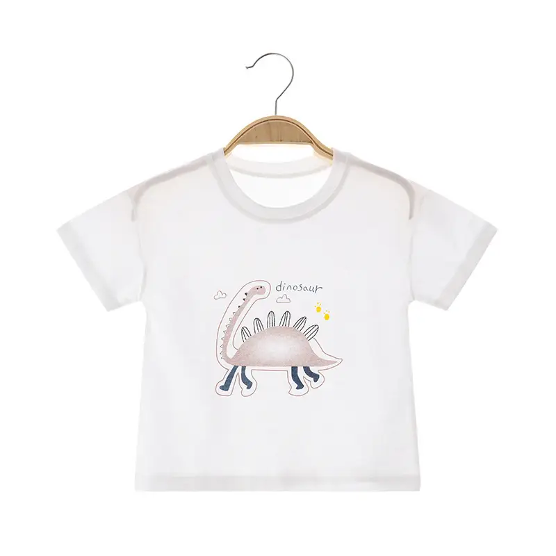 Baby Cotton T-shirt White 0-3Yrs Half Sleeve Summer Wear - Image 7