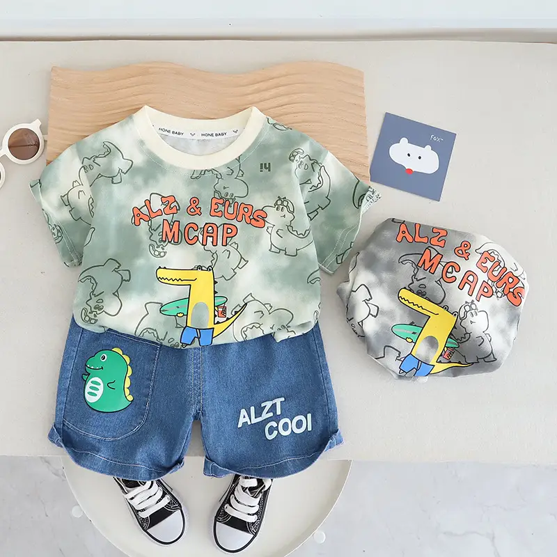 Joker Boys Short Sleeve T-Shirt & Jeans Set Summer New - Image 3