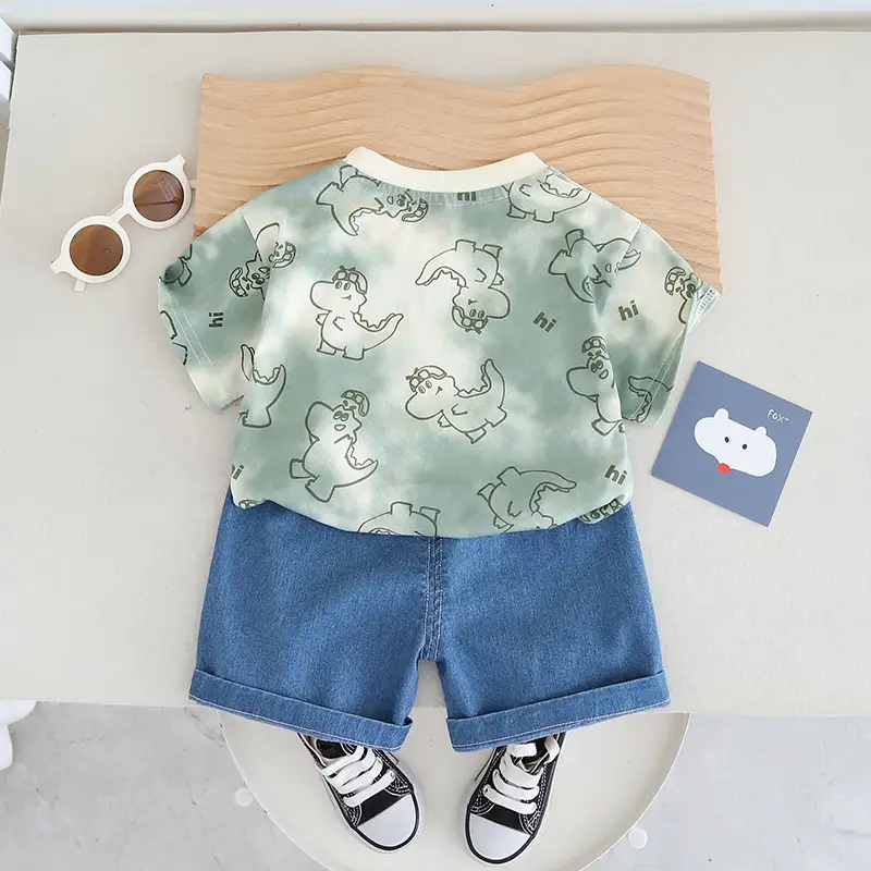 Joker Boys Short Sleeve T-Shirt & Jeans Set Summer New - Image 4