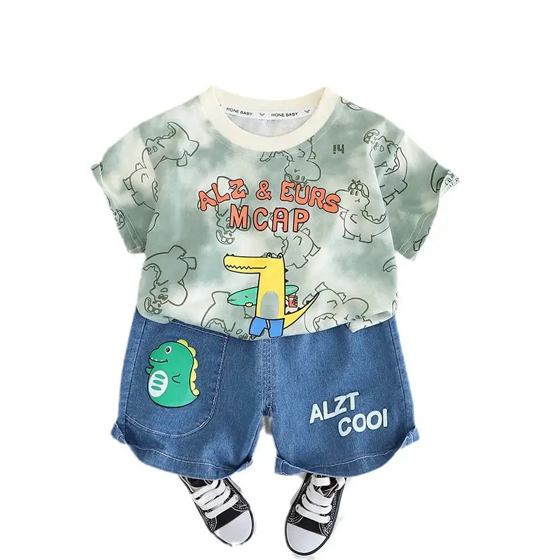 Joker Boys Short Sleeve T-Shirt & Jeans Set Summer New - Image 5
