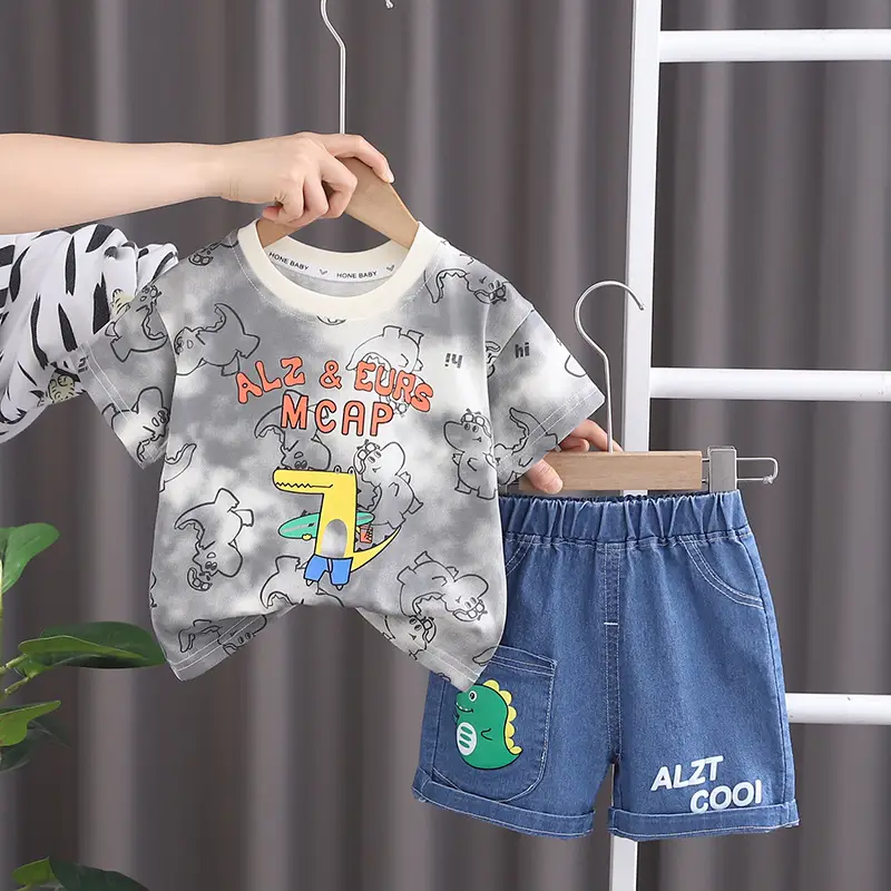 Joker Boys Short Sleeve T-Shirt & Jeans Set Summer New — feature 4