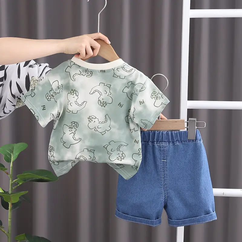 Joker Boys Short Sleeve T-Shirt & Jeans Set Summer New — feature 6