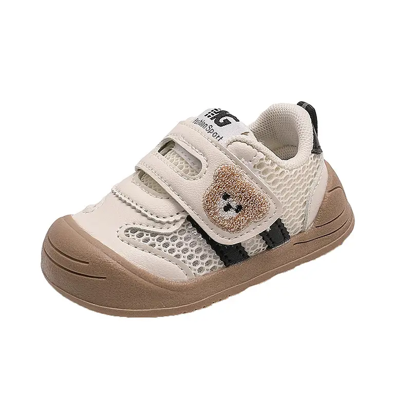 Baby Toddler Shoes Single Mesh Bear Embroidery 2026