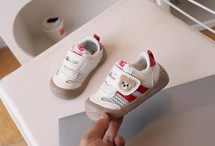 Baby Toddler Shoes Single Mesh Bear Embroidery 2026 — feature 15
