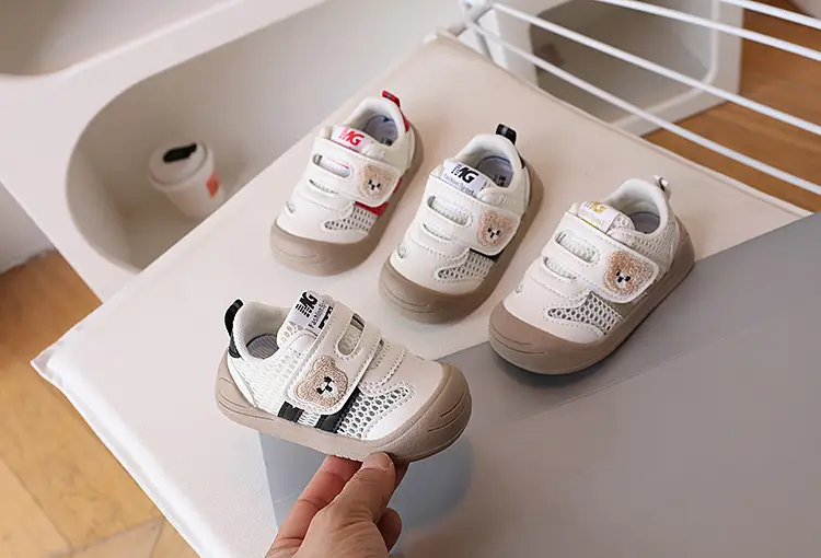 Baby Toddler Shoes Single Mesh Bear Embroidery 2026 — feature 4