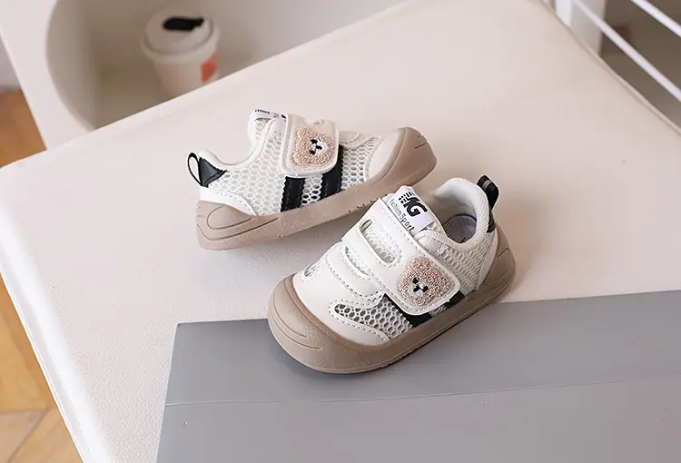 Baby Toddler Shoes Single Mesh Bear Embroidery 2026 — feature 6