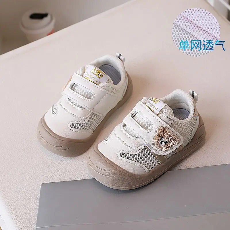 Baby Toddler Shoes Single Mesh Bear Embroidery 2026
