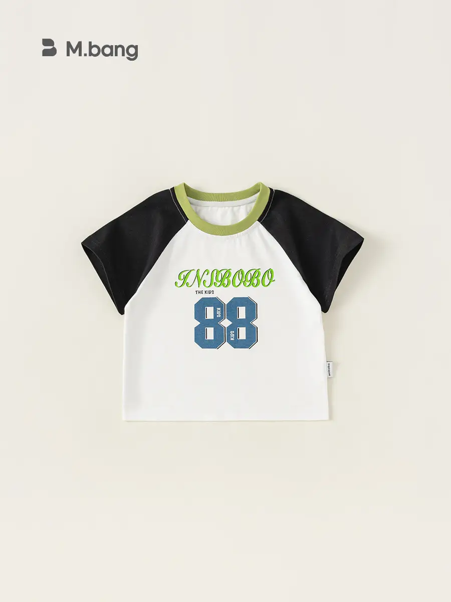 Baby T-Shirt Camping Print White Green Short Sleeve - Image 4