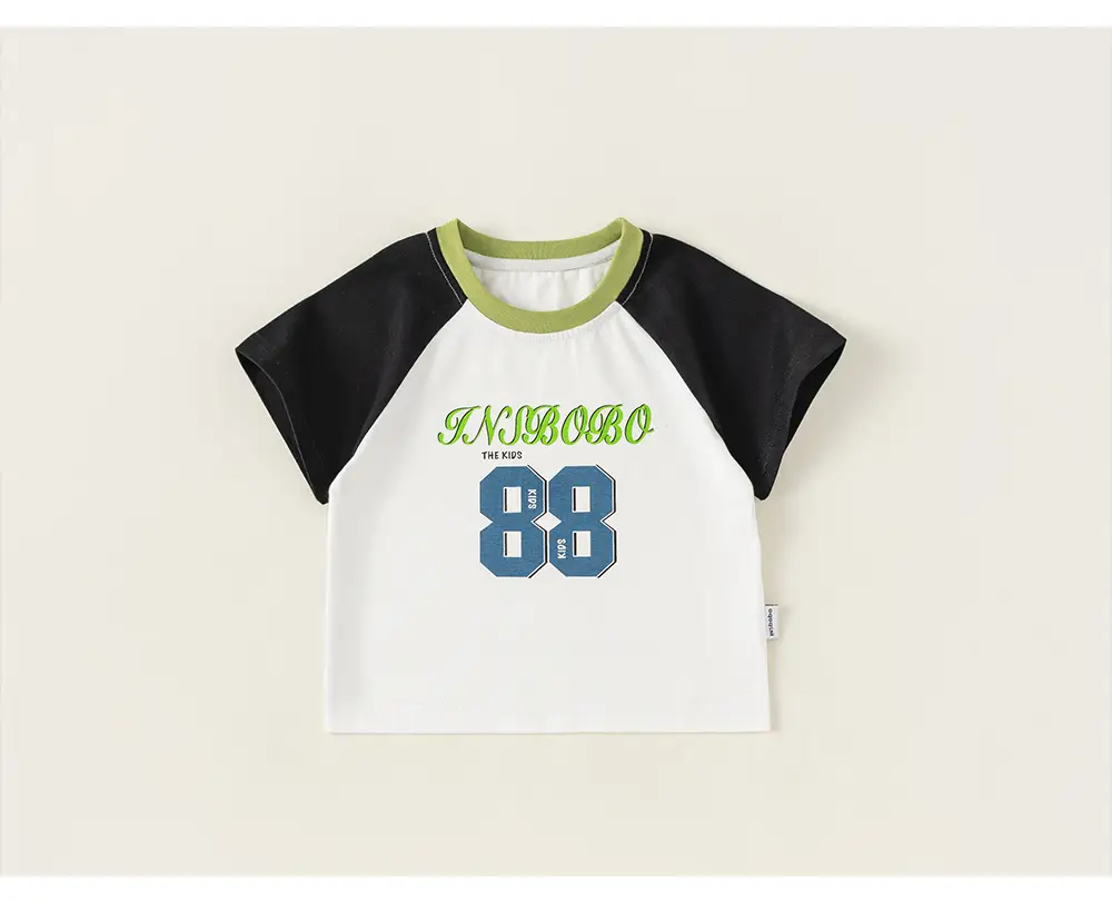 Baby T-Shirt Camping Print White Green Short Sleeve — feature 15