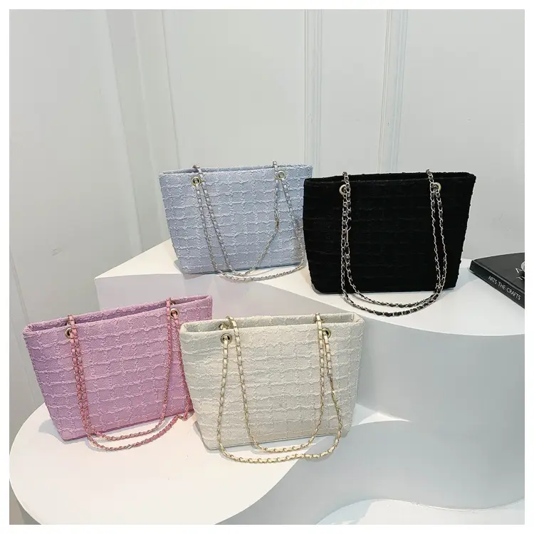 Women's Textile Chain Shoulder Bag Large Capacity 2024 — feature 15