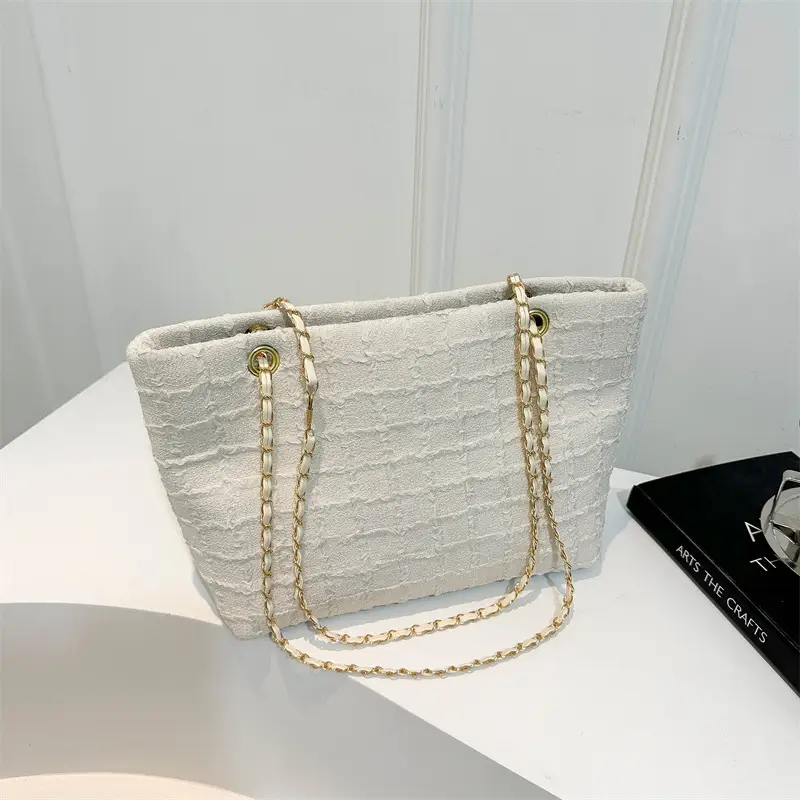 Women's Textile Chain Shoulder Bag Large Capacity 2024 - Image 2