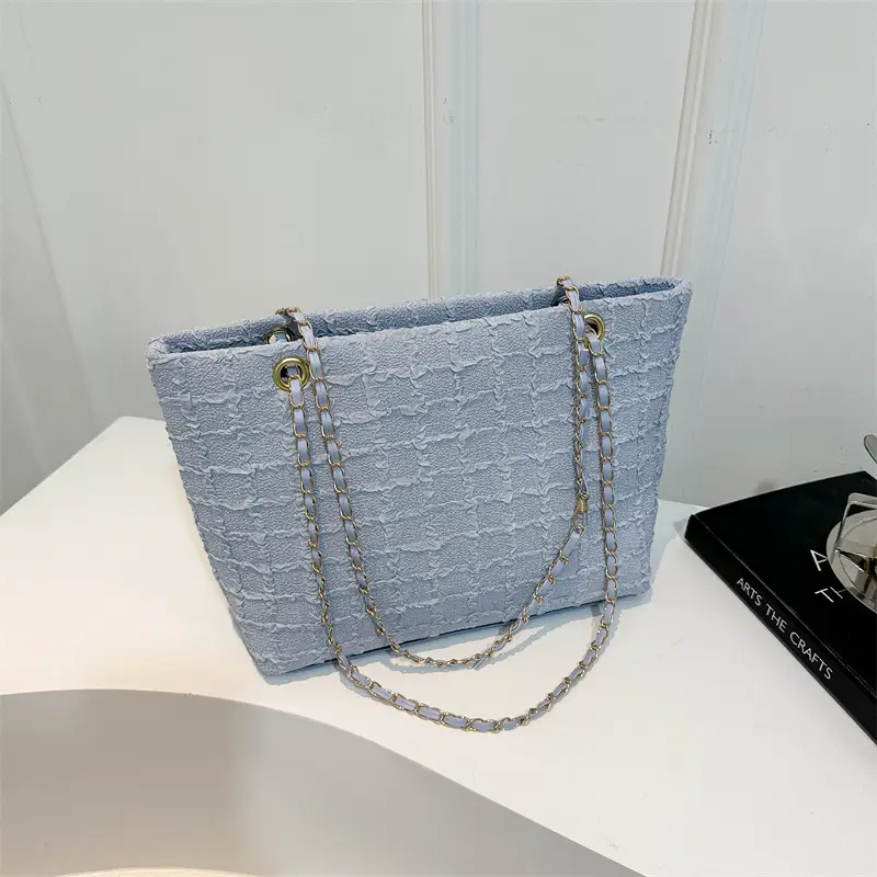 Women's Textile Chain Shoulder Bag Large Capacity 2024 - Image 3