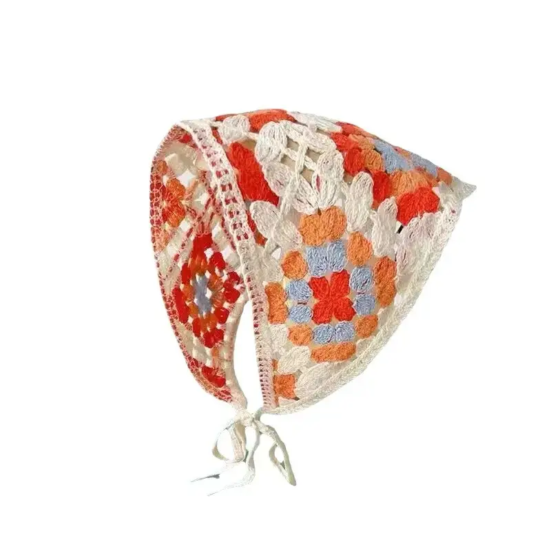 White Lace Hair Belt with Triangle Scarf Set - Image 33