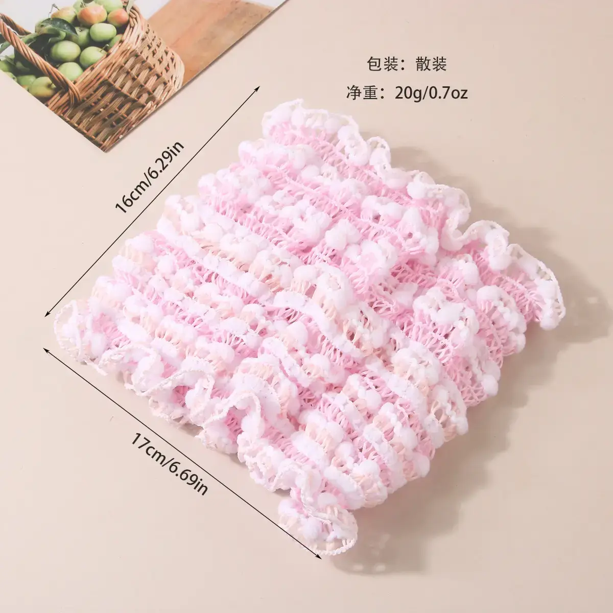 White Lace Hair Belt with Triangle Scarf Set — feature 4