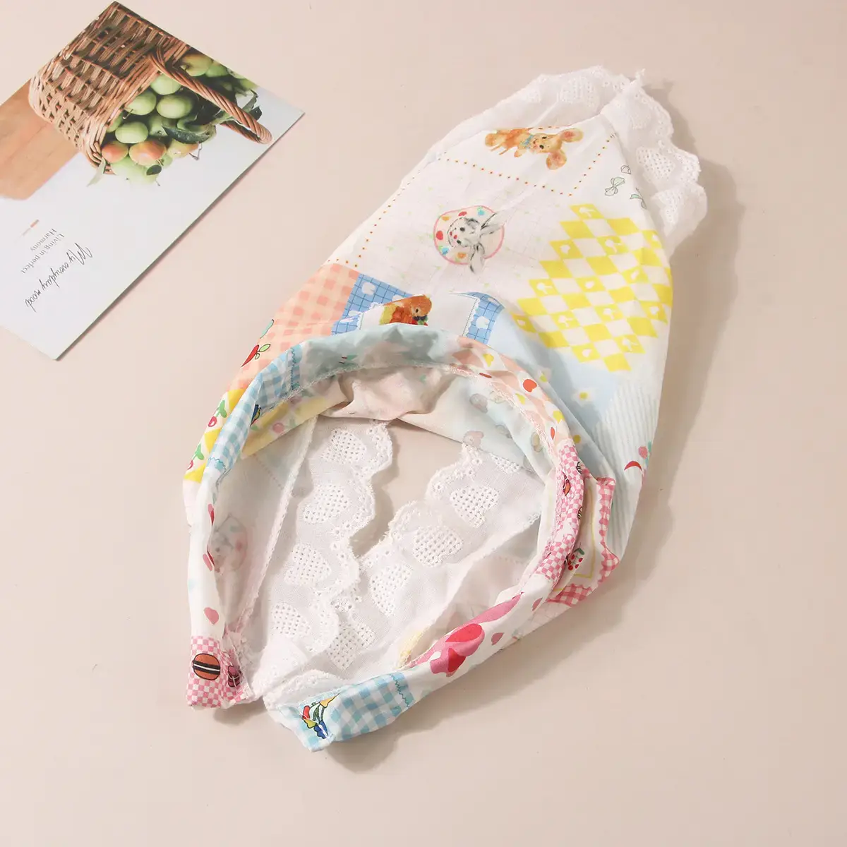White Lace Hair Belt with Triangle Scarf Set - Image 24