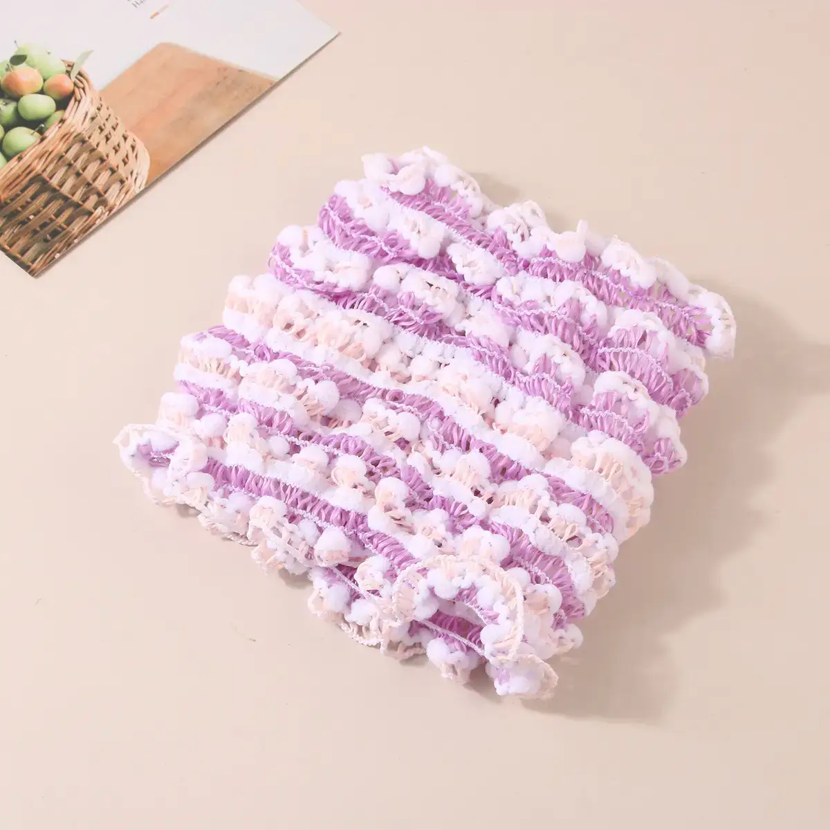 White Lace Hair Belt with Triangle Scarf Set - Image 26