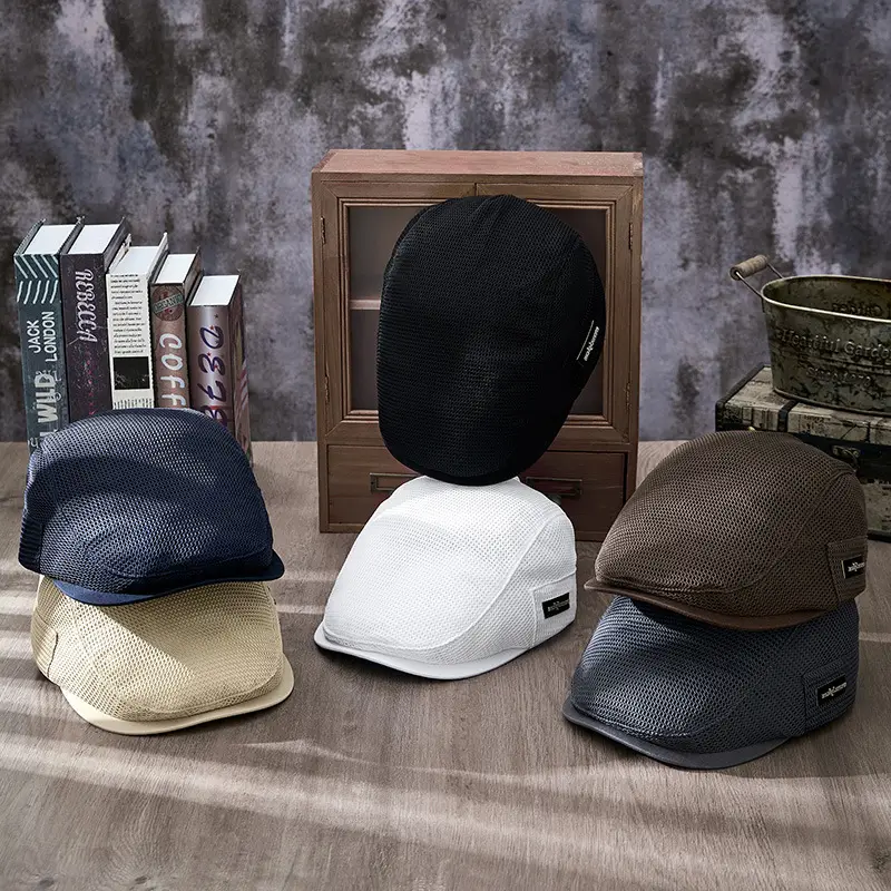 2025 Spring Summer Peaked Cap Breathable Retro Mesh Sun Hat - Image 8