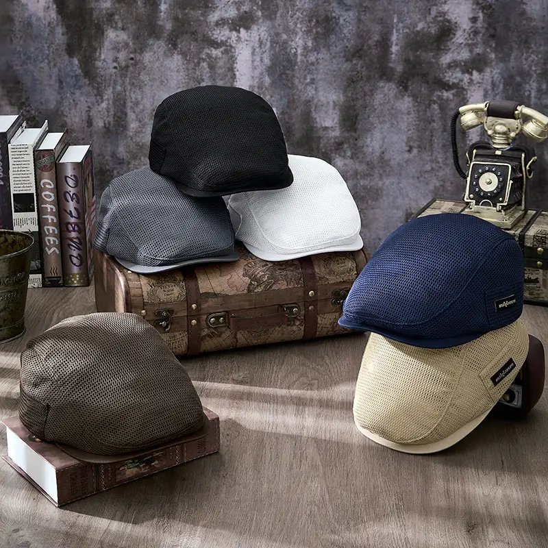 2025 Spring Summer Peaked Cap Breathable Retro Mesh Sun Hat - Image 9