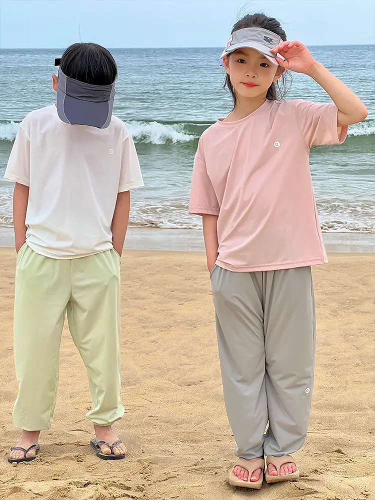 UV Protection T-Shirt for Boys Girls Quick Dry Sunscreen — feature 50