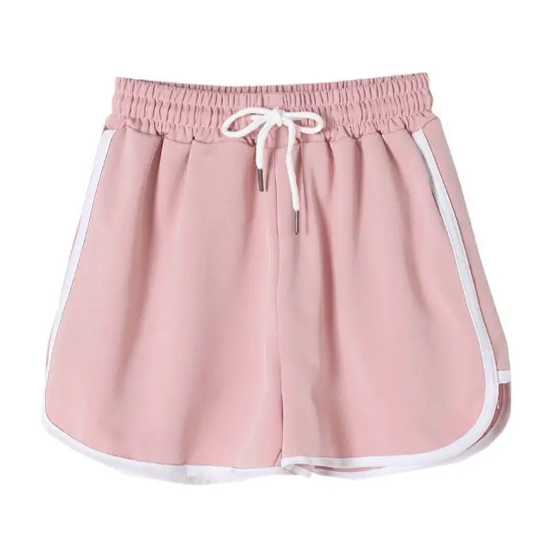 Black Three-Point Yoga Shorts with White Drawstring - Image 16