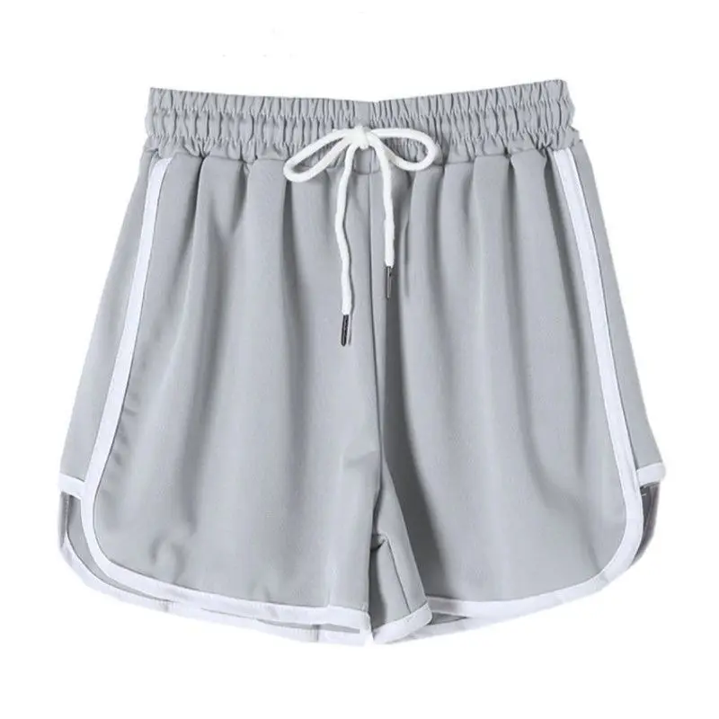 Black Three-Point Yoga Shorts with White Drawstring - Image 8