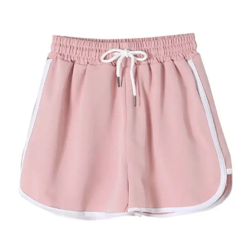Black Three-Point Yoga Shorts with White Drawstring - Image 15