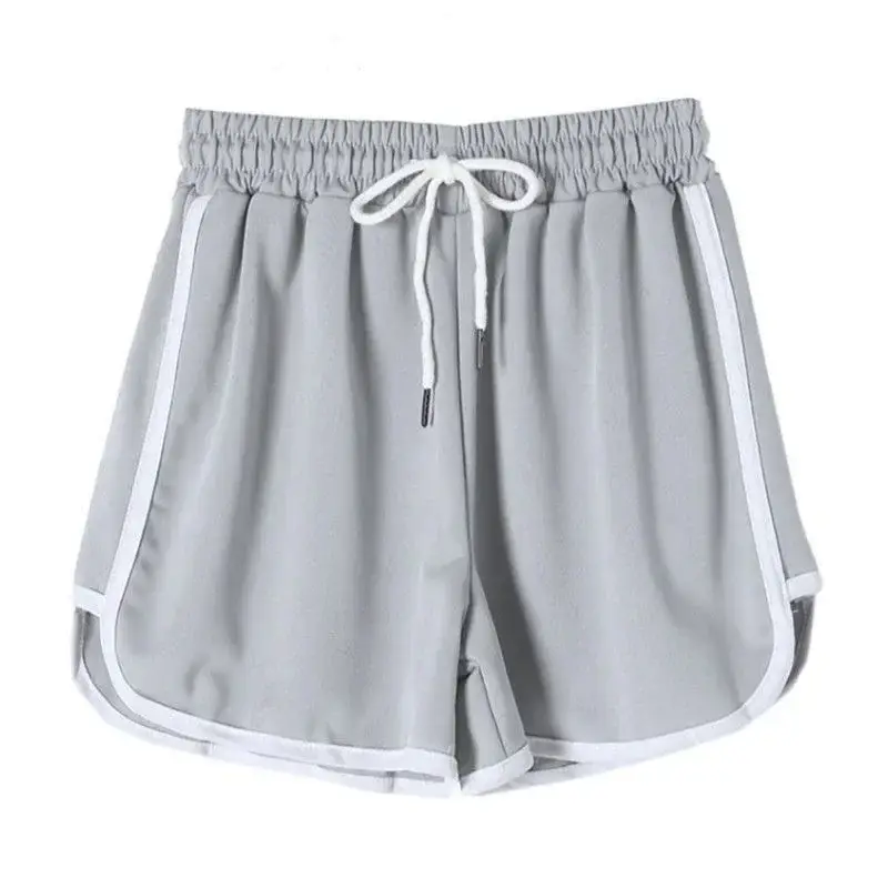 Black Three-Point Yoga Shorts with White Drawstring - Image 5