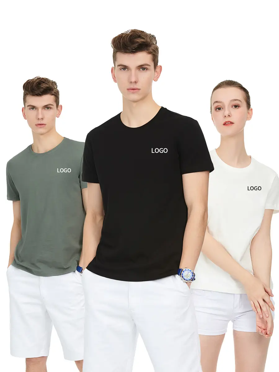 Men Pure Cotton Short Sleeve T-Shirt Beige - Image 16