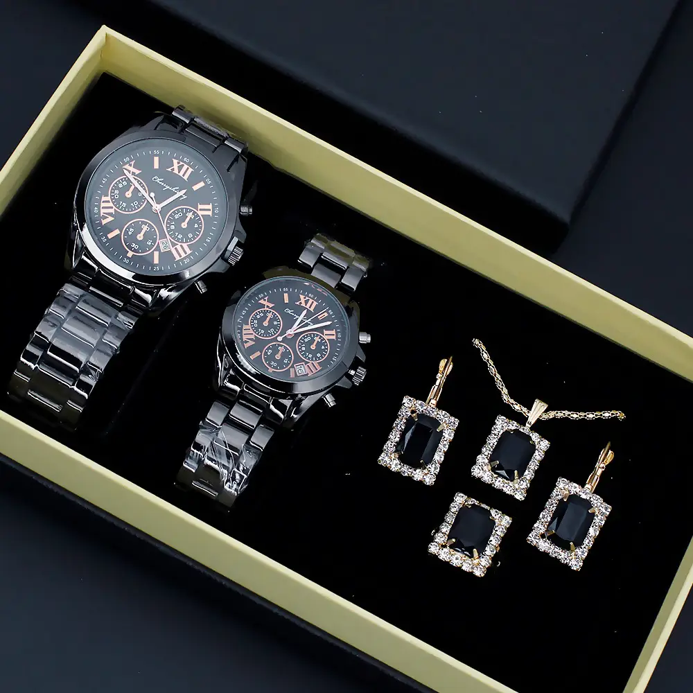 Couple Quartz Watch Set with Necklace & Earrings — feature 7