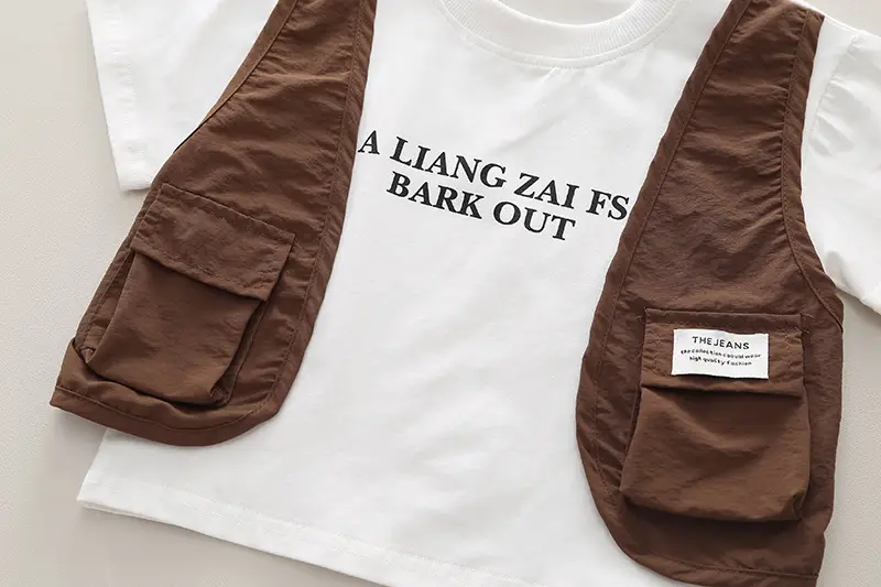 Baby Shorts Set White T-Shirt Brown Shorts 2024 — feature 10