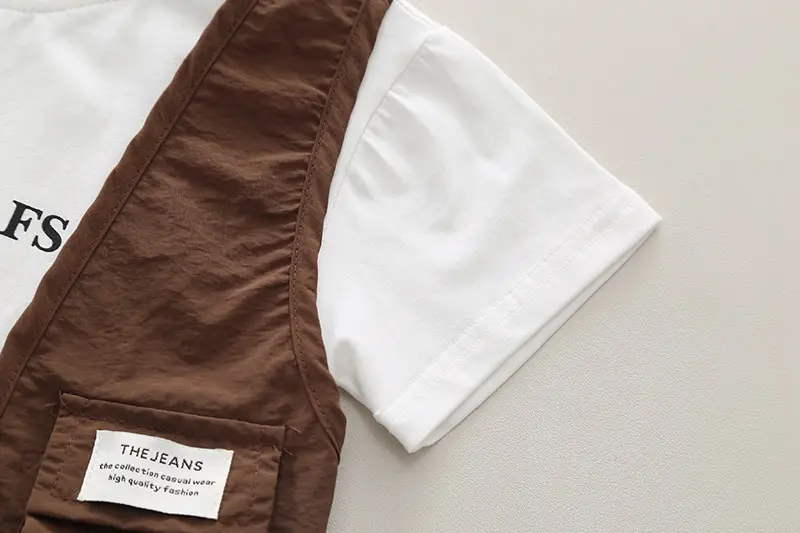 Baby Shorts Set White T-Shirt Brown Shorts 2024 — feature 9