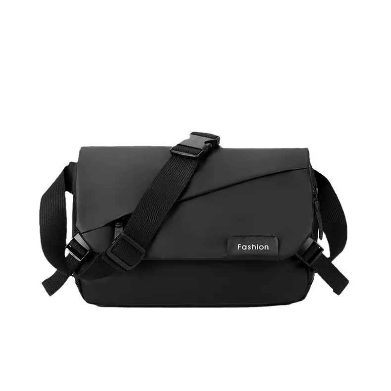 New Men's Black Messenger Bag Large Capacity Fashion Business Shoulder Bag - Image 9