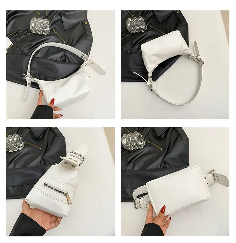 Silver Metallic Shoulder Bag for Women 2024 Spring — feature 10