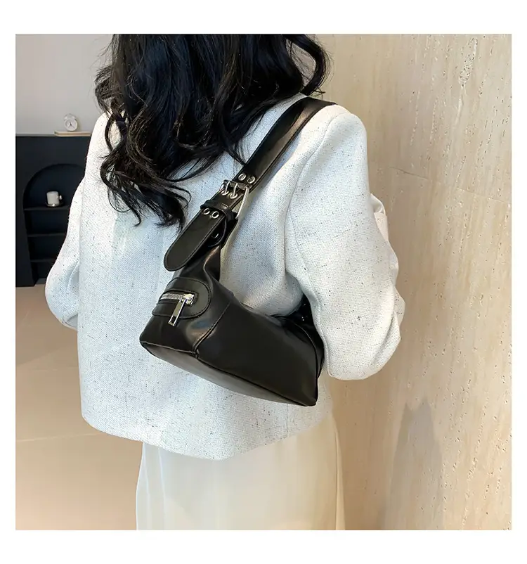 Silver Metallic Shoulder Bag for Women 2024 Spring — feature 17