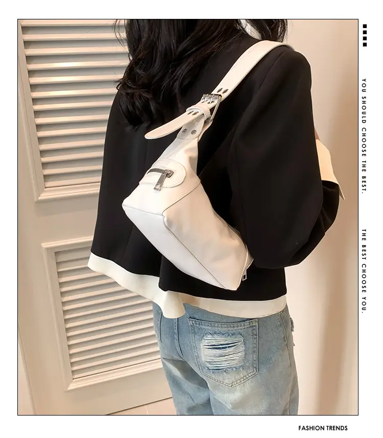Silver Metallic Shoulder Bag for Women 2024 Spring — feature 2