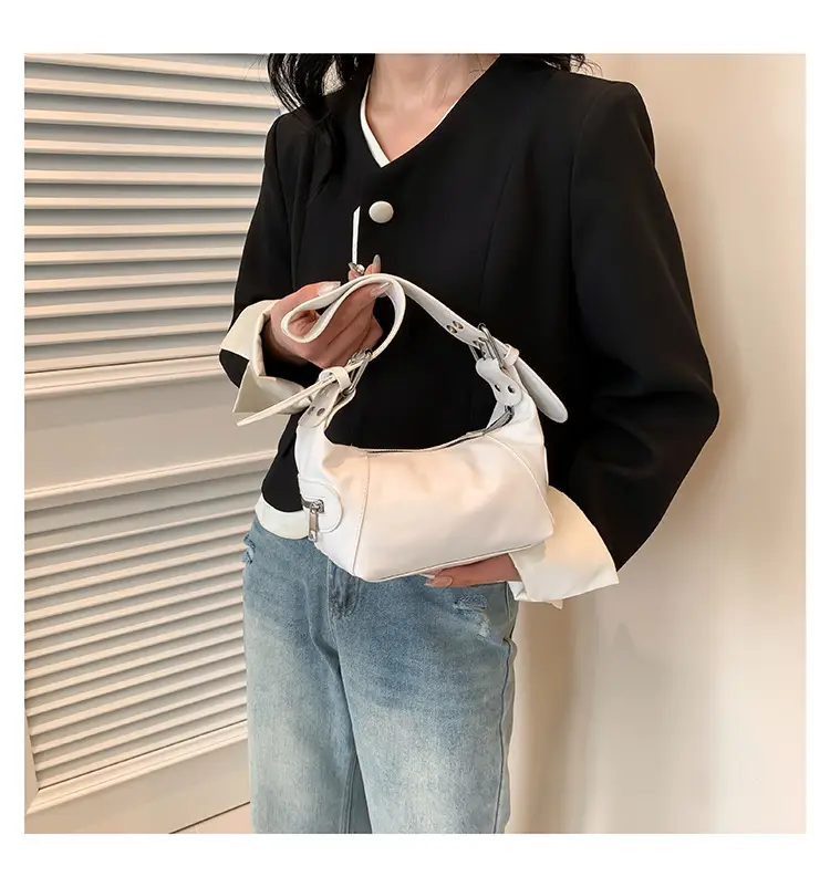 Silver Metallic Shoulder Bag for Women 2024 Spring — feature 20