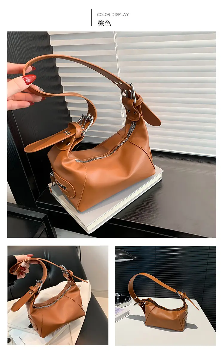 Silver Metallic Shoulder Bag for Women 2024 Spring — feature 25