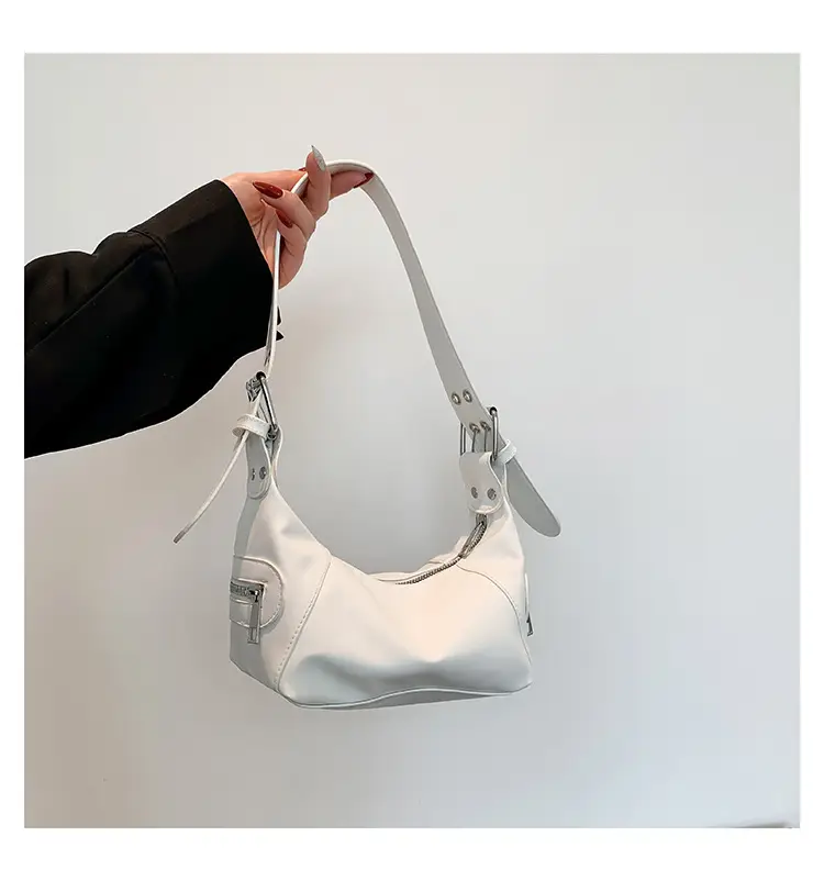 Silver Metallic Shoulder Bag for Women 2024 Spring - Image 2
