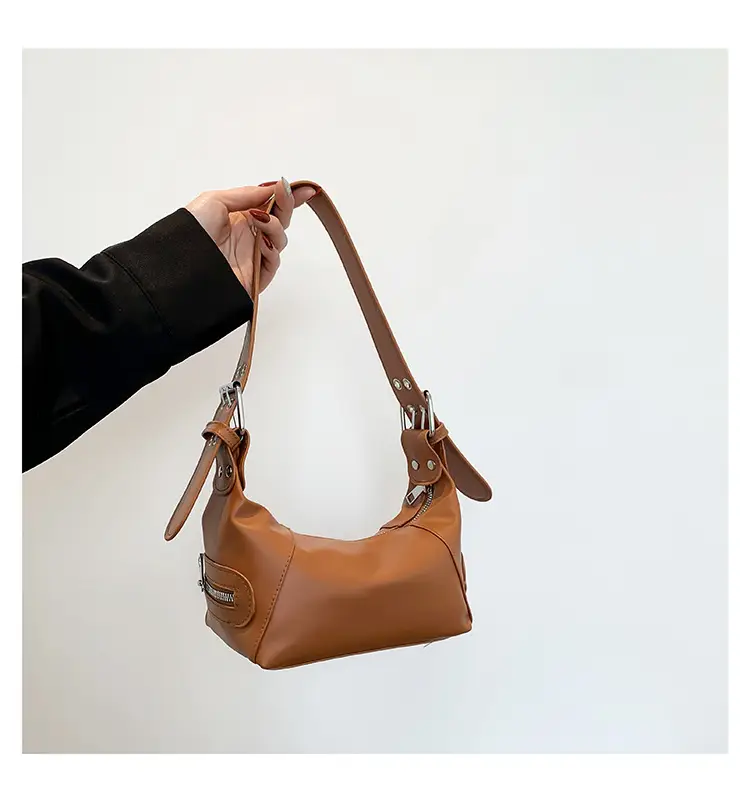 Silver Metallic Shoulder Bag for Women 2024 Spring - Image 3