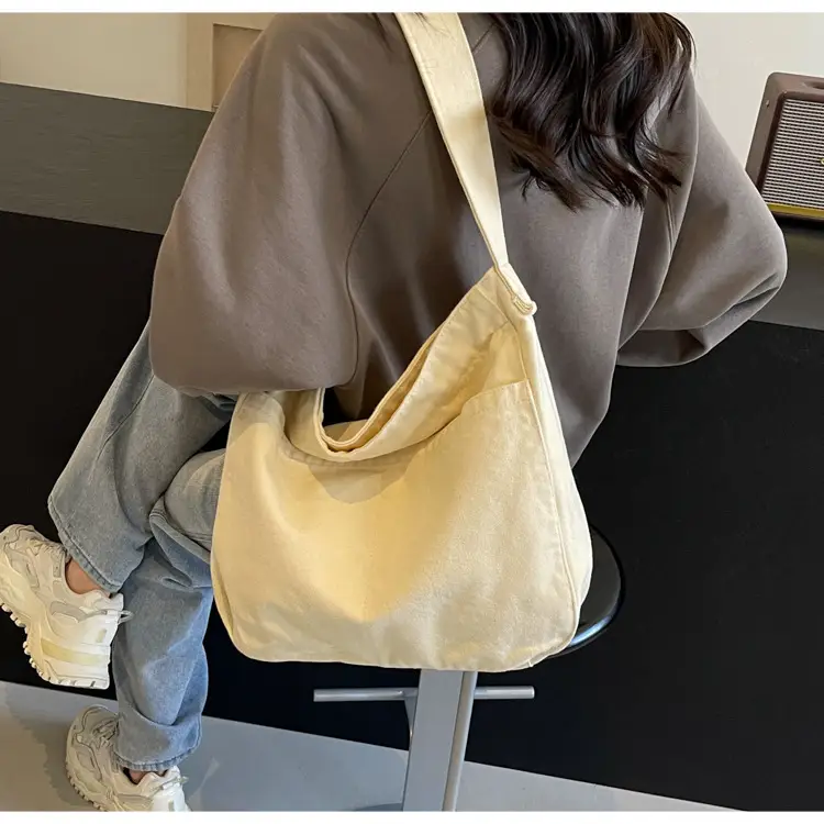 Large Capacity Canvas Shoulder Bag for Women Olive Green — feature 18