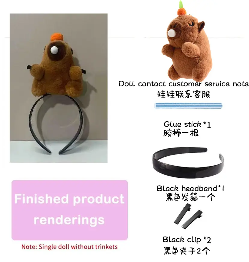 Funny Hair Headdress with Teddy Bear Decor - Image 9
