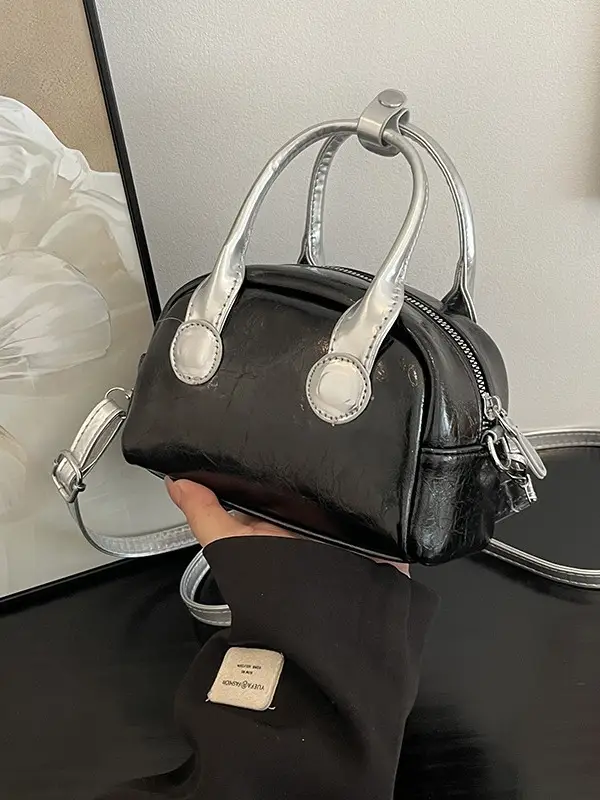 2024 Silver Red Shell Bowling Bag for Women - Image 4