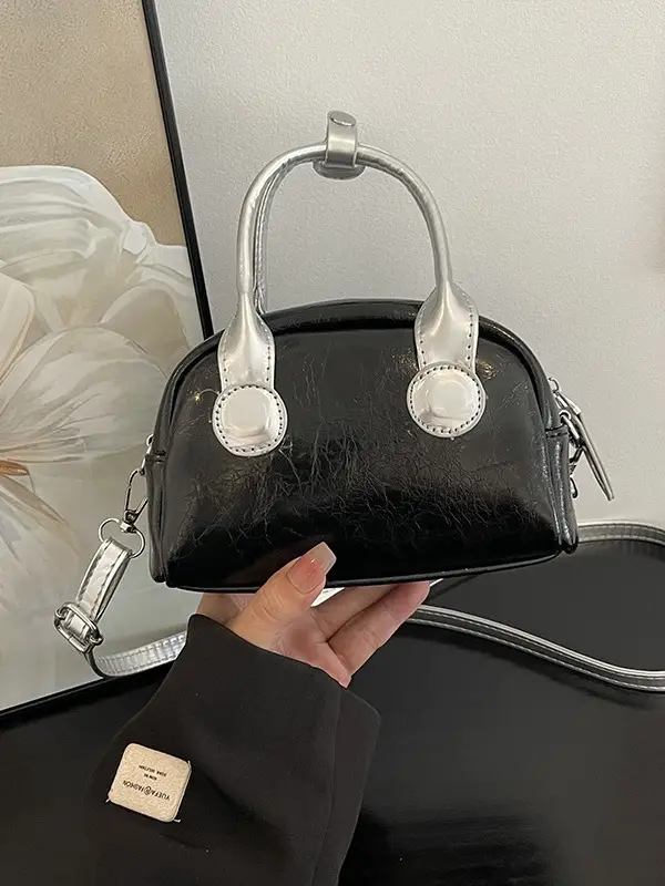 2024 Silver Red Shell Bowling Bag for Women - Image 6