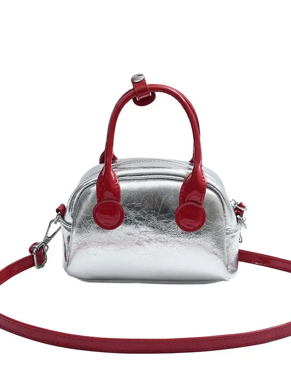 2024 Silver Red Shell Bowling Bag for Women - Image 7