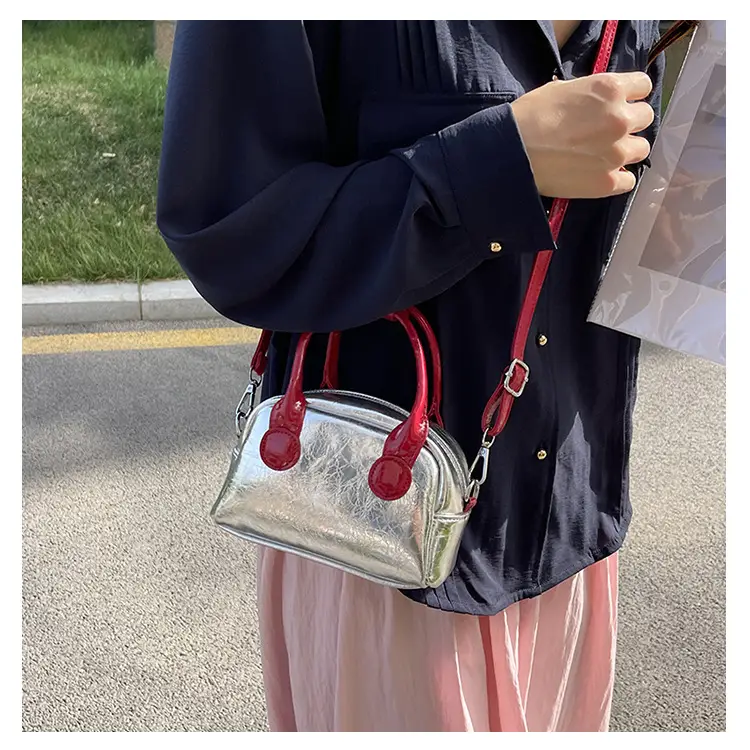 2024 Silver Red Shell Bowling Bag for Women — feature 10